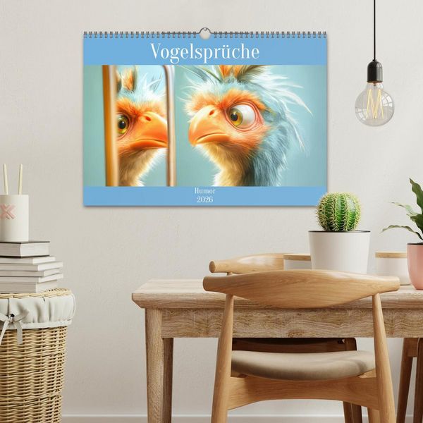 Produktbild: Vogelspr&uuml;che - Humor (Wandkalender 2026 DIN A3 quer), CALVENDO Monatskalender