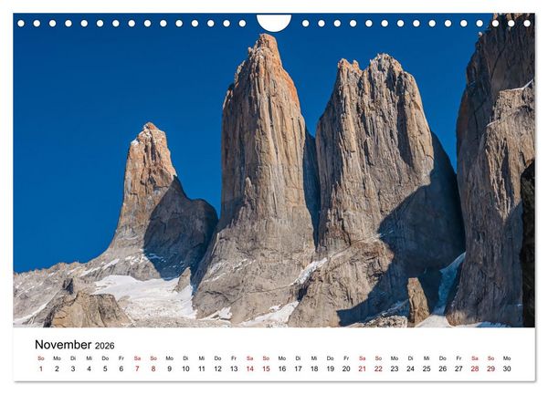 Produktbild: Patagonien, Torres del Paine Nationalpark: Am Rand der Welt (Wandkalender 2026 DIN A4 quer), CALVENDO Monatskalender