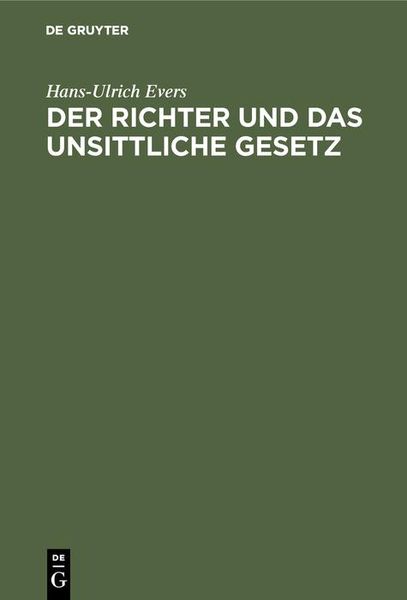 Produktbild: Der Richter und das unsittliche Gesetz