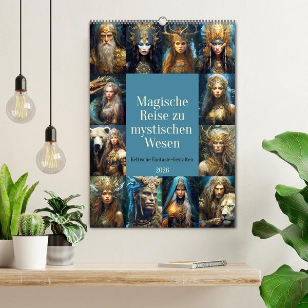 Produktbild: Magische Reise zu mystischen Wesen. Keltische Fantasie-Gestalten (Wandkalender 2026 DIN A2 hoch), CALVENDO Monatskalender