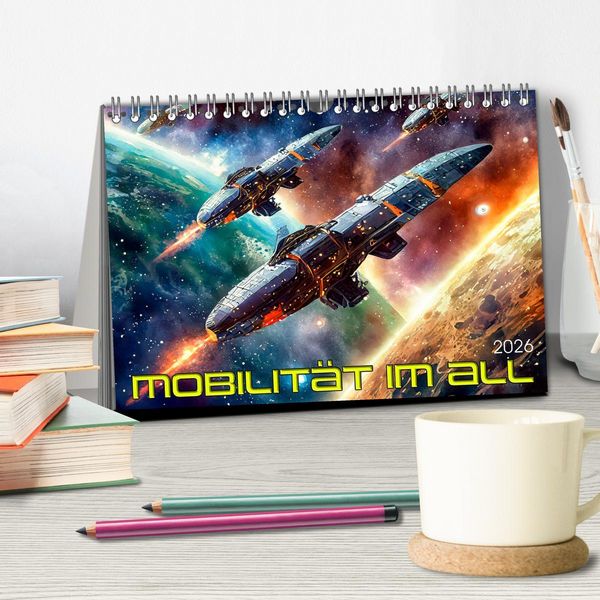 Produktbild: Mobilit&auml;t im All (Tischkalender 2026 DIN A5 quer), CALVENDO Monatskalender