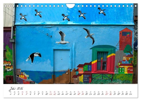 Produktbild: Die Farben von Valpara&iacute;so (Wandkalender 2026 DIN A4 quer), CALVENDO Monatskalender