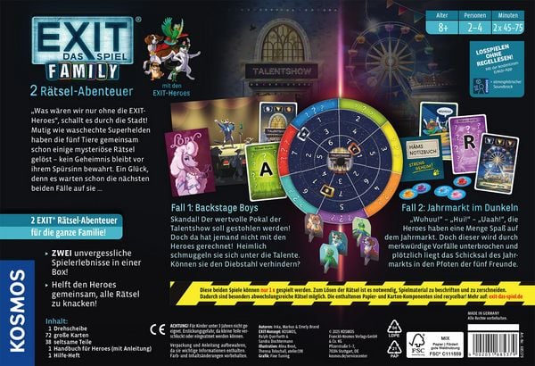 Produktbild: EXIT&reg; - Das Spiel - Family 2 - Backstage Boys/Jahrmarkt im Dunkeln