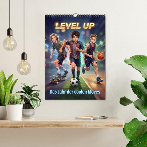 Produktbild: Level Up - Das Jahr der coolen Moves (Wandkalender 2027 DIN A3 hoch), CALVENDO Monatskalender