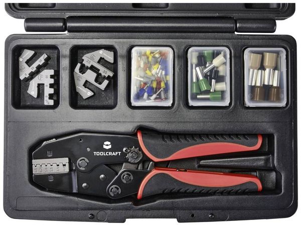 Produktbild: TOOLCRAFT TO-7703463 Crimpzangen-Set 83teilig Aderendh&uuml;lsen 0.5 bis 35mm&sup2; Inkl. Aderendh&uuml;lsensortiment im Koffer, Inkl