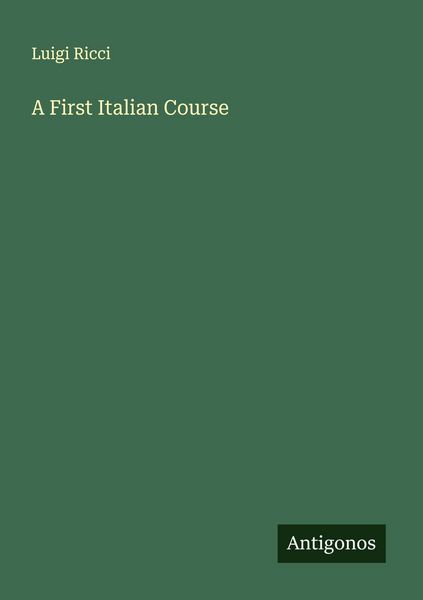 Produktbild: A First Italian Course