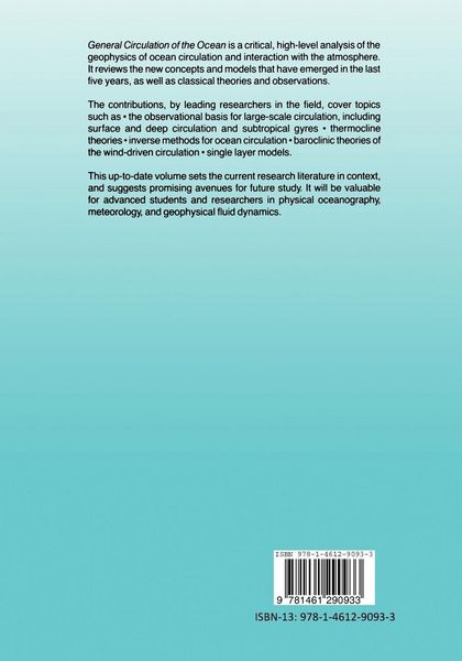 Produktbild: General Circulation of the Ocean