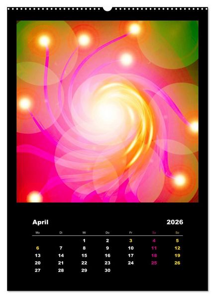 Produktbild: Energie-Spiralen 2026 (Wandkalender 2026 DIN A2 hoch), CALVENDO Monatskalender