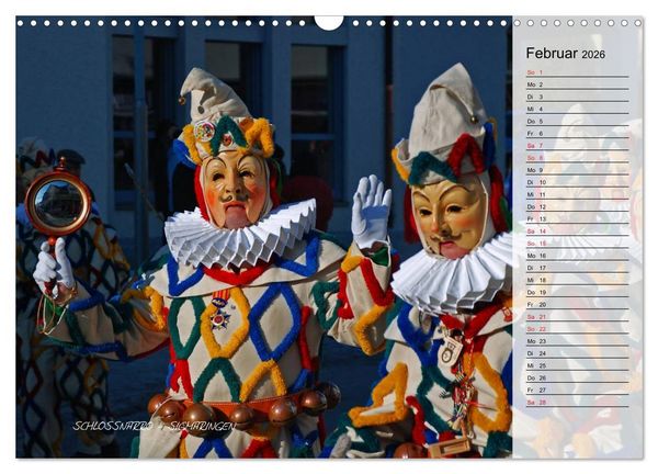 Produktbild: Schw&auml;bisch alemannische Fasnet (Wandkalender 2026 DIN A3 quer), CALVENDO Monatskalender