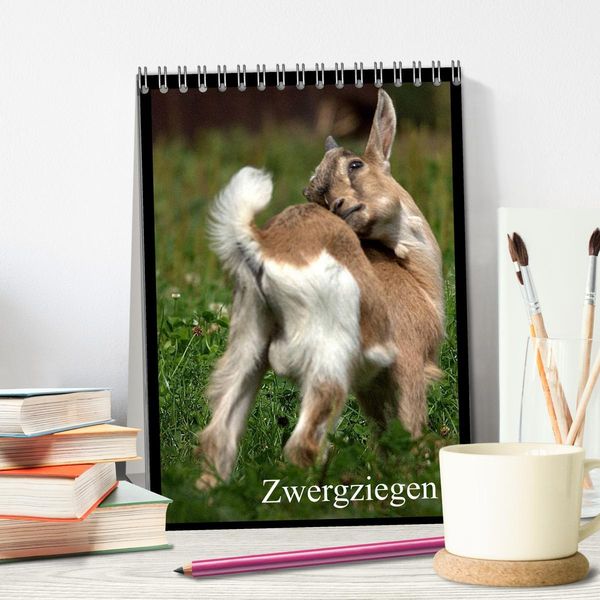 Produktbild: Zwergziegen (Tischkalender 2026 DIN A5 hoch), CALVENDO Monatskalender