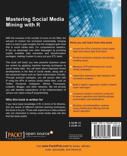 Produktbild: Mastering Social Media Mining with R