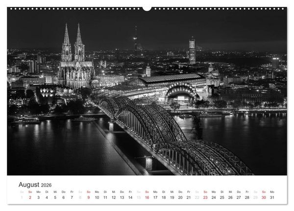 Produktbild: K&ouml;ln - monochrome Ansichten (Wandkalender 2026 DIN A2 quer), CALVENDO Monatskalender
