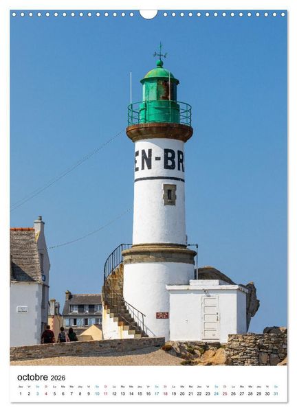 Produktbild: Phares Bretons Gardiens de la c&ocirc;te bretonne (Calendrier mural 2026 DIN A3 horizontal), CALVENDO calendrier mensuel