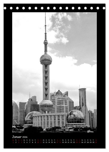 Produktbild: Shanghai zwischen Tradition und Business (Tischkalender 2026 DIN A5 hoch), CALVENDO Monatskalender