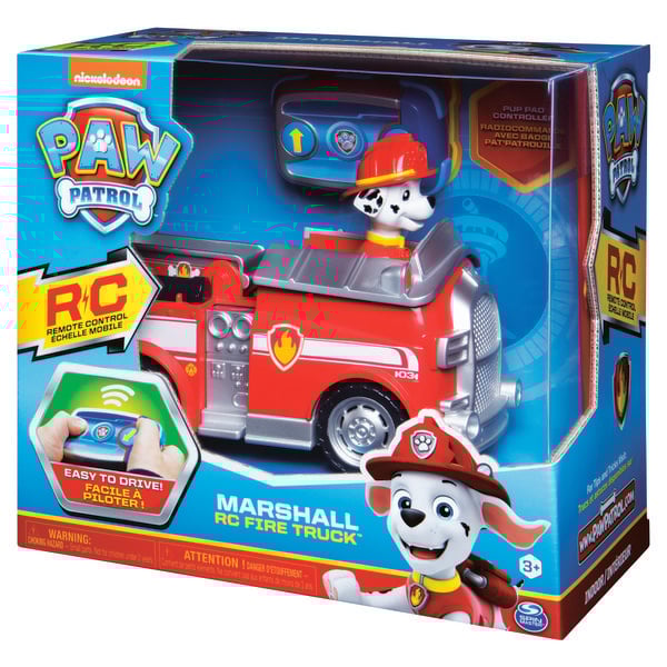 PAW Patrol Marshalls ferngesteuertes Feuerwehrauto mit Fernbedienung, Spielzeug für Kinder ab 3 Jahren, Batteriebetrieben