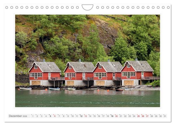 Produktbild: Norwegen. Sognefjord - Aurlandsfjord - Geirangerfjord - Stavanger (Wandkalender 2026 DIN A4 quer), CALVENDO Monatskalender