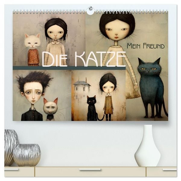Produktbild: Die Katze - mein Freund (hochwertiger Premium Wandkalender 2026 DIN A2 quer), Kunstdruck in Hochglanz