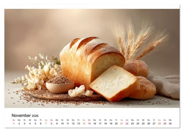 Produktbild: K&uuml;chenkalender Brot (hochwertiger Premium Wandkalender 2026 DIN A2 quer), Kunstdruck in Hochglanz