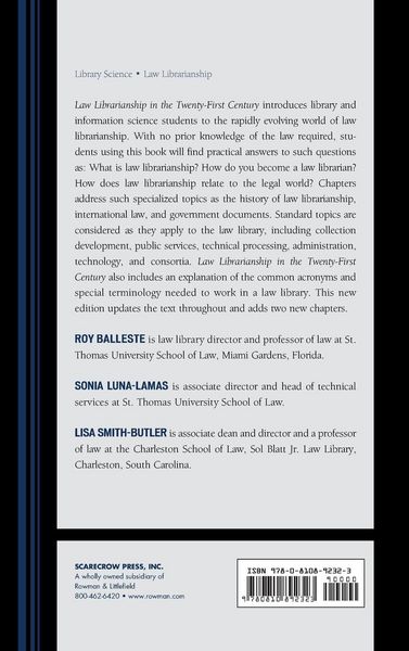 Produktbild: Law Librarianship in the Twenty-First Century