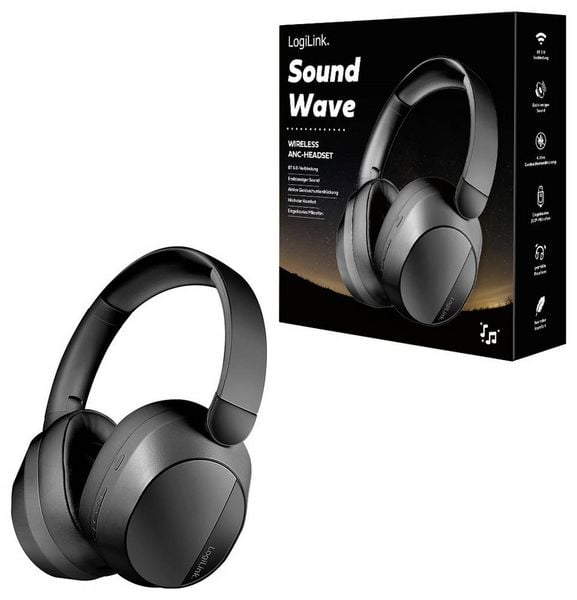 Produktbild: LogiLink BT0071 Over Ear Kopfh&ouml;rer Bluetooth&reg; Schwarz