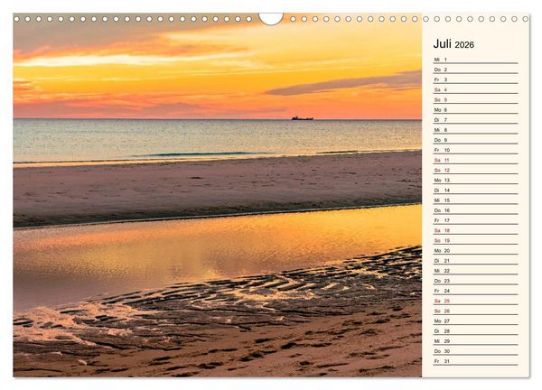 Produktbild: Langeoog Geburtstagskalender (Wandkalender 2026 DIN A3 quer), CALVENDO Monatskalender