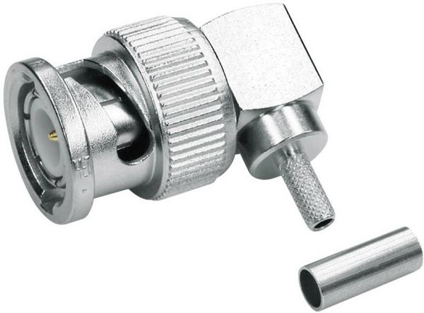 Produktbild: Teleg&auml;rtner 100023505 100023505 BNC-Steckverbinder Stecker, gewinkelt 75Ω 1St.