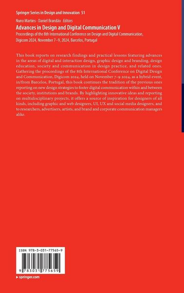 Produktbild: Advances in Design and Digital Communication V