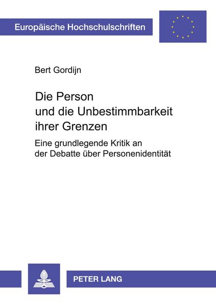 Produktbild: Die Person und die Unbestimmbarkeit ihrer Grenzen