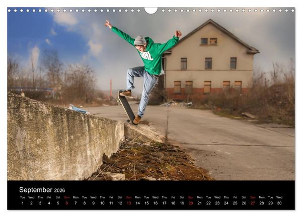 Produktbild: Skateboard - Street only (Wall Calendar 2026 DIN A3 landscape), CALVENDO 12 Month Wall Calendar