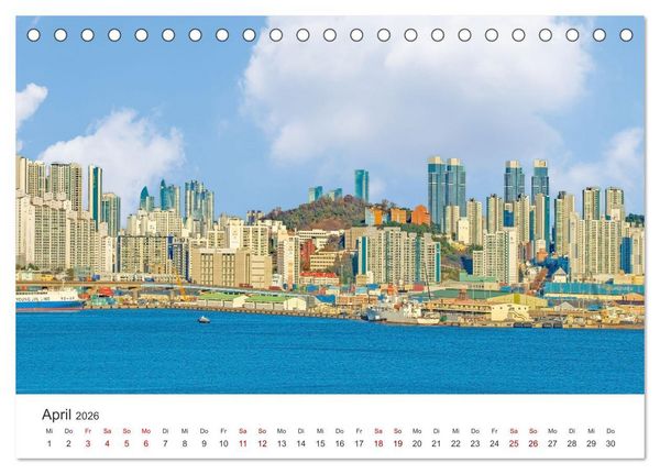 Produktbild: Busan - Hafenstadt in S&uuml;dkorea (Tischkalender 2026 DIN A5 quer), CALVENDO Monatskalender