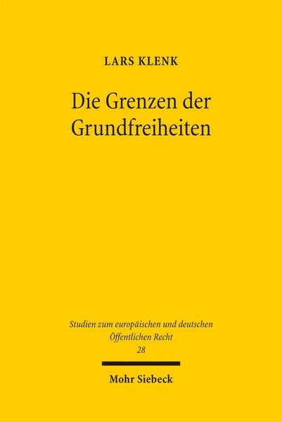 Produktbild: Die Grenzen der Grundfreiheiten