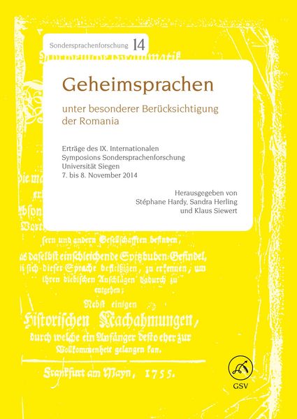 Produktbild: Geheimsprachen unter besonderer Ber&uuml;cksichtigung der Romania