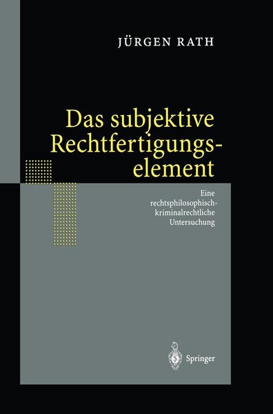 Produktbild: Das subjektive Rechtfertigungselement