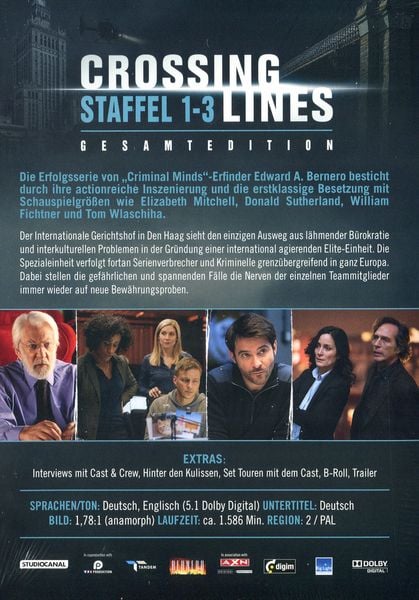 Produktbild: Crossing Lines - Staffel 1-3 - Gesamtedition [11 DVDs]