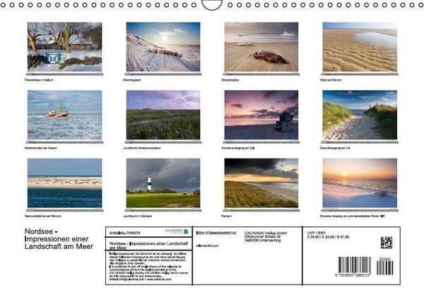 Produktbild: Nordsee - Impressionen einer Landschaft am Meer (Wandkalender immerw&auml;hrend DIN A3 quer)