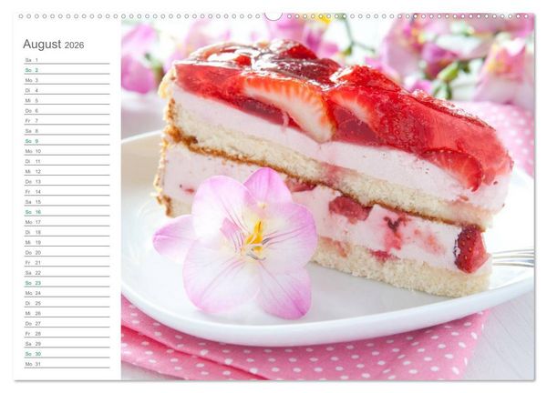 Produktbild: Mhhh ... Kuchenzeit Mein K&uuml;chenplaner (hochwertiger Premium Wandkalender 2026 DIN A2 quer), Kunstdruck in Hochglanz