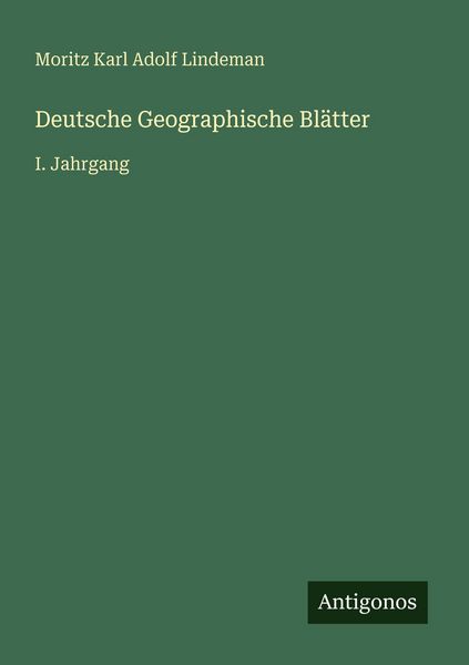 Produktbild: Deutsche Geographische Bl&auml;tter