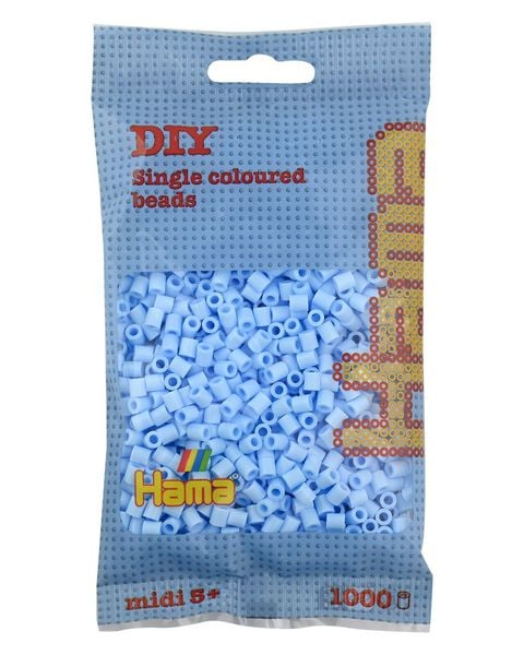Hama® Bügelperlen midi Beutel 1.000Stück pastell-eisblau.