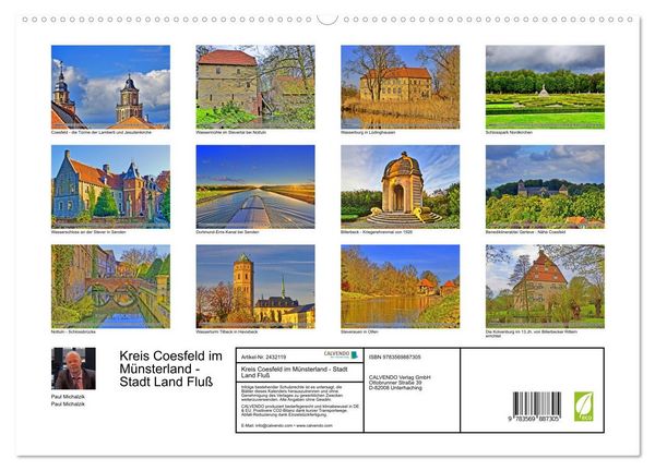 Produktbild: Kreis Coesfeld im M&uuml;nsterland - Stadt Land Flu&szlig; (hochwertiger Premium Wandkalender 2027 DIN A2 quer), Kunstdruck in Hochglanz