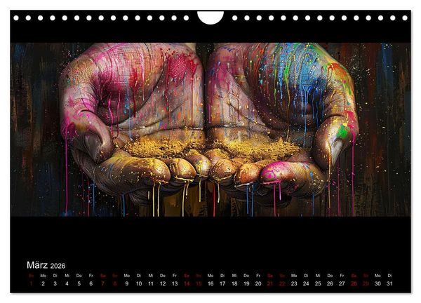 Produktbild: Abstrakte Augenblicke (Wandkalender 2026 DIN A4 quer), CALVENDO Monatskalender