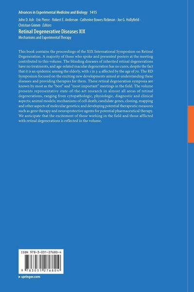 Produktbild: Retinal Degenerative Diseases XIX