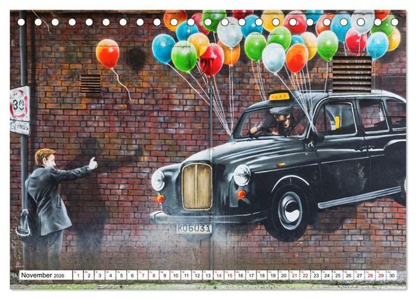 Produktbild: Kunst der Strasse (Tischkalender 2026 DIN A5 quer), CALVENDO Monatskalender