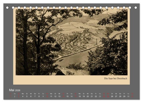 Produktbild: Saarland - vunn domols (frieher), Landkreis Merzig-Wadern (Tischkalender 2026 DIN A5 quer), CALVENDO Monatskalender