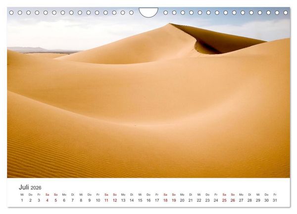 Produktbild: Sahara - Die gr&ouml;&szlig;te Trockenw&uuml;ste der Welt. (Wandkalender 2026 DIN A4 quer), CALVENDO Monatskalender