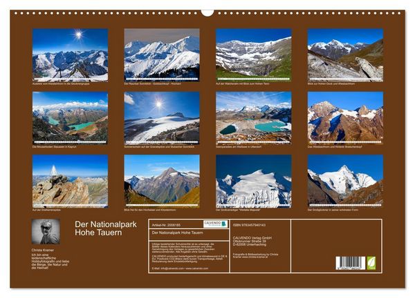 Produktbild: Der Nationalpark Hohe Tauern (Wandkalender 2026 DIN A2 quer), CALVENDO Monatskalender