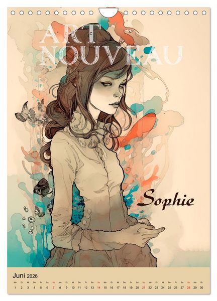 Produktbild: Art Nouveau - Galerie der Sch&ouml;nheiten (Wandkalender 2026 DIN A4 hoch), CALVENDO Monatskalender