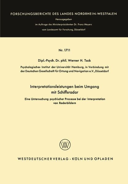 Produktbild: Interpretationsleistungen beim Umgang mit Schiffsradar