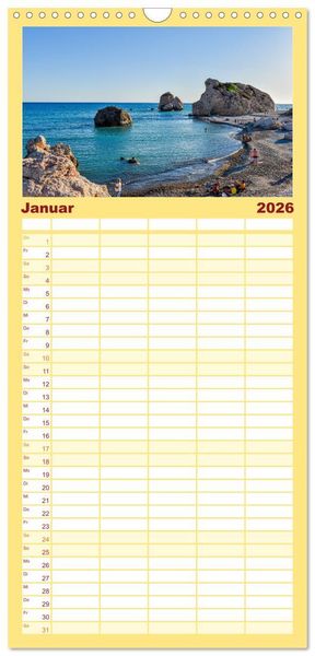 Produktbild: Familienplaner 2026 - Zypern - Eine bezaubernde Reise. mit 5 Spalten (Wandkalender, 21 x 45 cm) CALVENDO