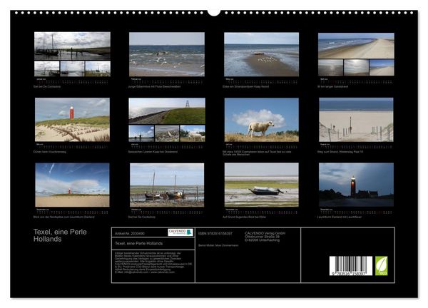 Produktbild: Texel, eine Perle Hollands (hochwertiger Premium Wandkalender 2026 DIN A2 quer), Kunstdruck in Hochglanz