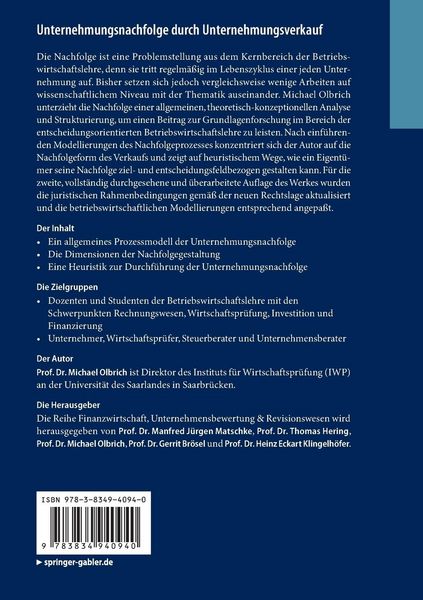 Produktbild: Unternehmungsnachfolge durch Unternehmungsverkauf